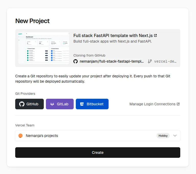 Vercel button wizard
