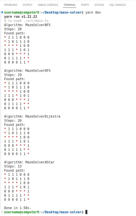 App dev mode terminal output